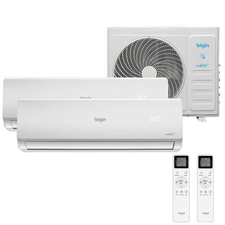 Ar Condicionado Bi Split Elgin 18000 BTUS 2X9000 Inverter Quente e