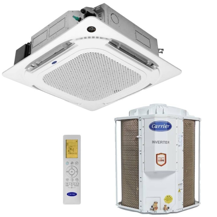 Ar Condicionado Split Cassete Carrier 4 Vias 56000 BTUs Quente e