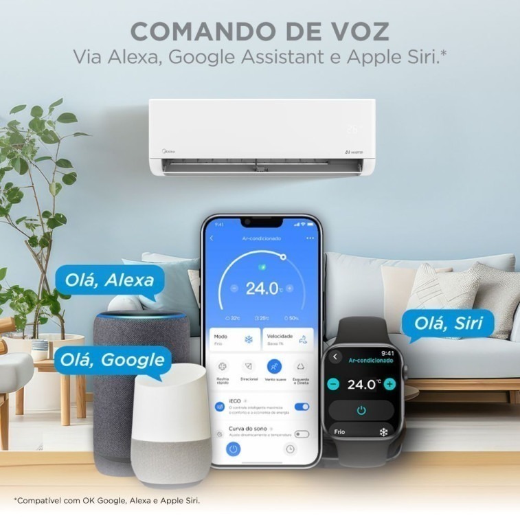 Ar Condicionado Split Inverter Midea AI AirVolution 9000 BTUs Frio