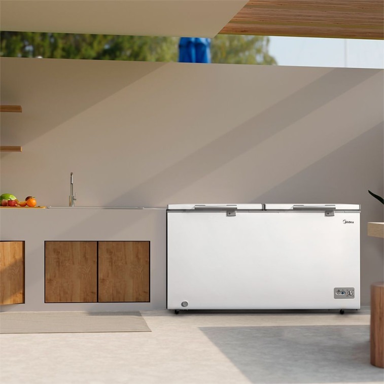 Freezer Midea Horizontal 362L 2 Portas Branco 127V (MDRC522FZD011