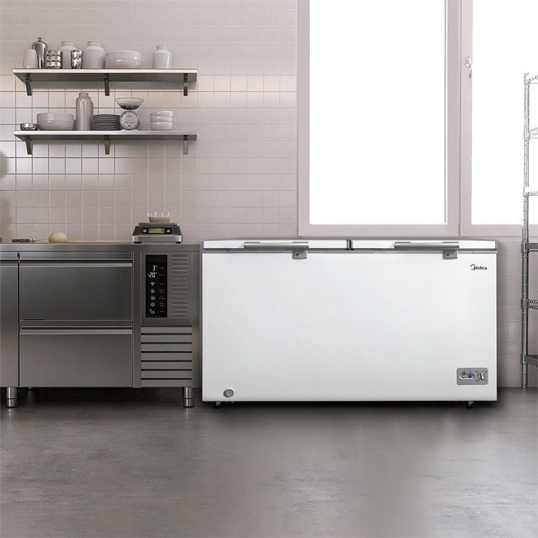 Freezer Midea Horizontal 362L 2 Portas Branco 127V (MDRC522FZD011