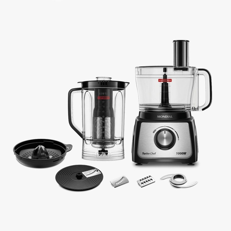 Multiprocessador Turbo Chef MPN-01-BE 7 em 1 2 Velocidades 1000W