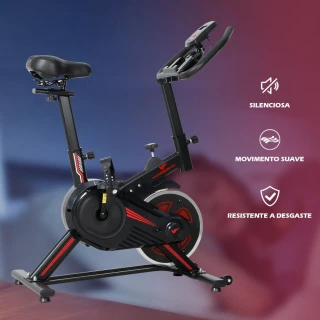Bicicleta Spinning Mecânica Wonderfit Go Vermelha Roda de Inercia