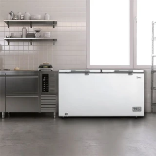 Freezer Midea Horizontal 362L 2 Portas Branco 127V (MDRC522FZD011