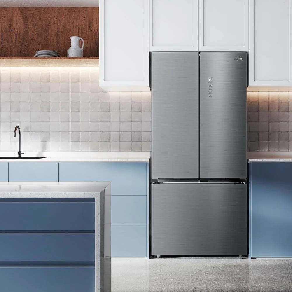 Refrigerador Midea Multidoor 672L Frost Free Inverter Inox Bivolt