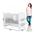 Berço Mini Cama Henn Bala de Menta Branco I02-10