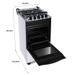Fogão Brastemp Piso 4 Bocas Dupla Chama com Grades Individuais Branco Bivolt BFO4EBB