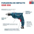 FURADEIRA BOSCH COM IMPACTO GSB 550 RE COM MALETA 550W 220V - (06011B60E2-000)