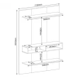 PAINEL VIERO DENALI IMBUIA/OFF WHITE COM NICHO (20572)