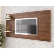 PAINEL VIERO ZAAD IMBUIA/OFF WHITE DUAS PRATELEIRAS (20577)